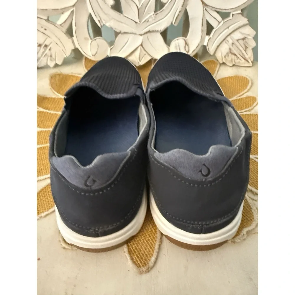 OLUKAI MEN'S LAE'AHI SLIP-ON CASUAL SHOES - SIZE  US 10.5  / EU 43.5 Blue